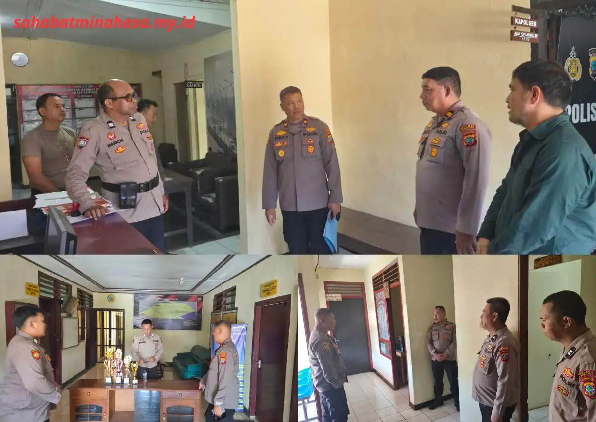 Waka Polres Minahasa Cek Kesiapsiagaan Personel Piket Di Tiga Polsek Jajaran